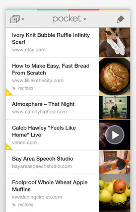 Pocket iOS app screenshot