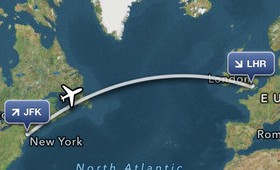 FlightTrack iOS travel app screenshot