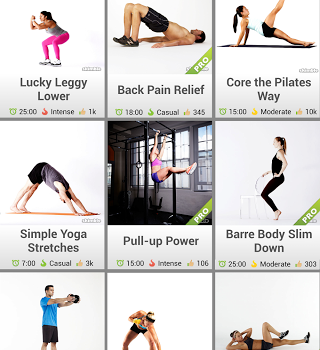 Workout Trainer Android app screenshot