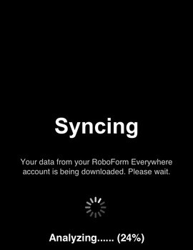 RoboForm iOS app sync screenshot