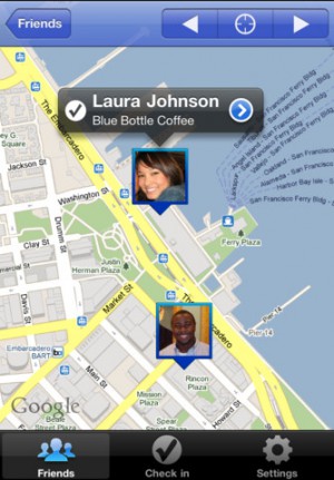 Google Latitude app screenshot
