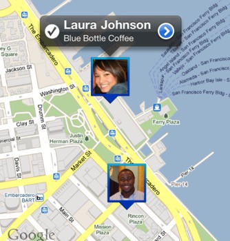 Google Latitude app screenshot